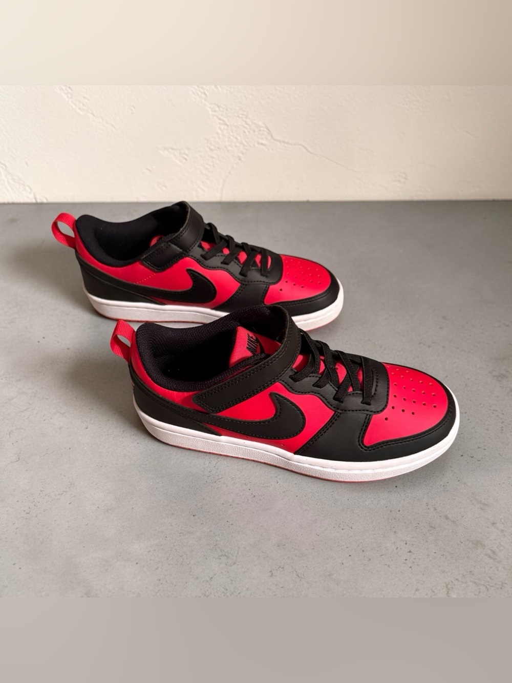 Nike Low-Top Dunk Sneakers in Red and Black